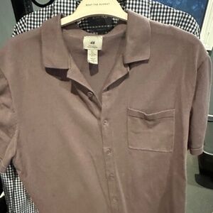 H&M  Men's short sleeved pullover casual shirt